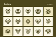 1500 Bird Logo Art Set, a Solid Icon by Creative Stall (Thumbnail 31 of 38)