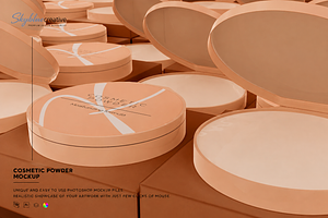 Cosmetic Powder Mockup, an Advertising Mockup by skybluecreative