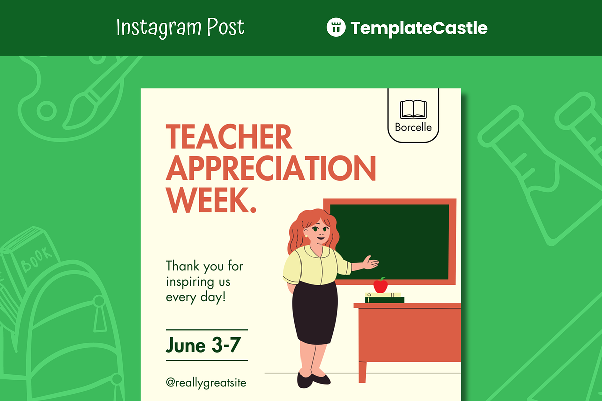 Teacher Appreciation Week Canva, a Design Template by TemplateCastleStore (Photo 1 of 3)
