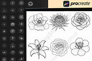 Floral & Botanical Procreate Stamps, a Brush Add-On by DrawingStoryShop (Thumbnail 6 of 8)