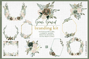 Green ground. Watercolor flowers, an Illustration by LABFcreations (Thumbnail 5 of 10)
