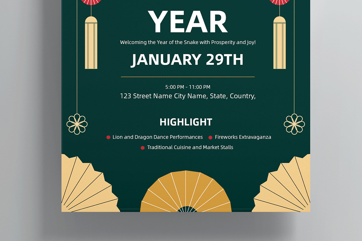 Chinese New Year flyer, a Flyer Template by MightyDesign (Photo 3 of 8)