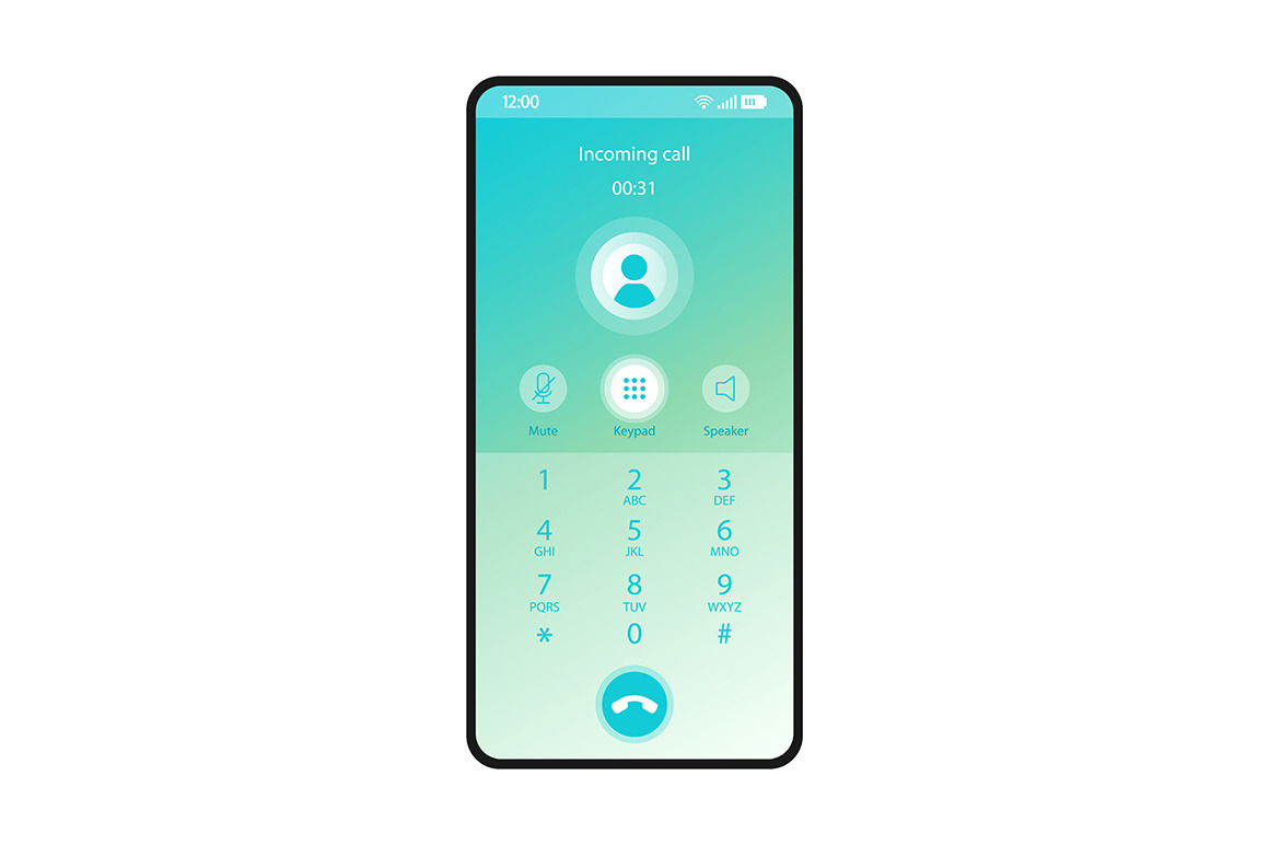 Switched keypad smartphone interface, a Templates & Theme by IMG Visuals