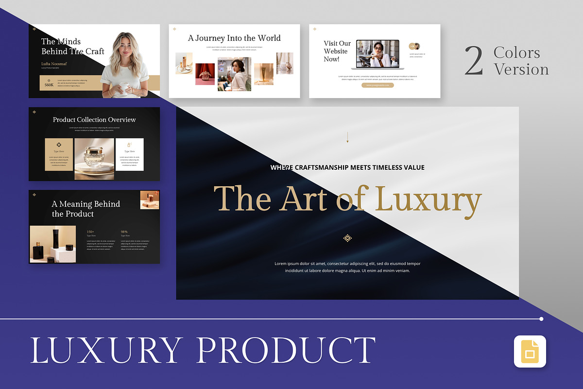 Luxury Product Google Slides, a Presentation Template by Antstheme (Photo 1 of 4)
