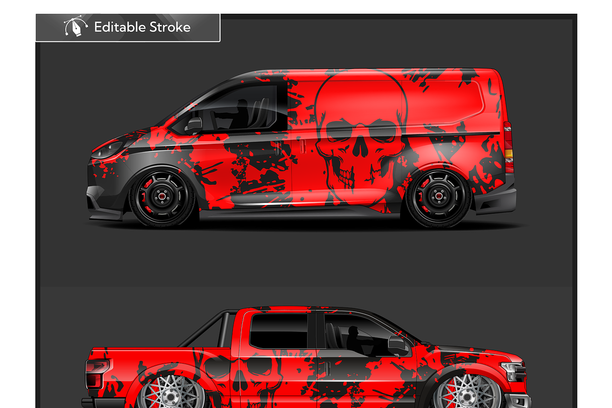 Edgy Skull Art Bundle, an Object Illustration by CarWrap design (Photo 2 of 3)