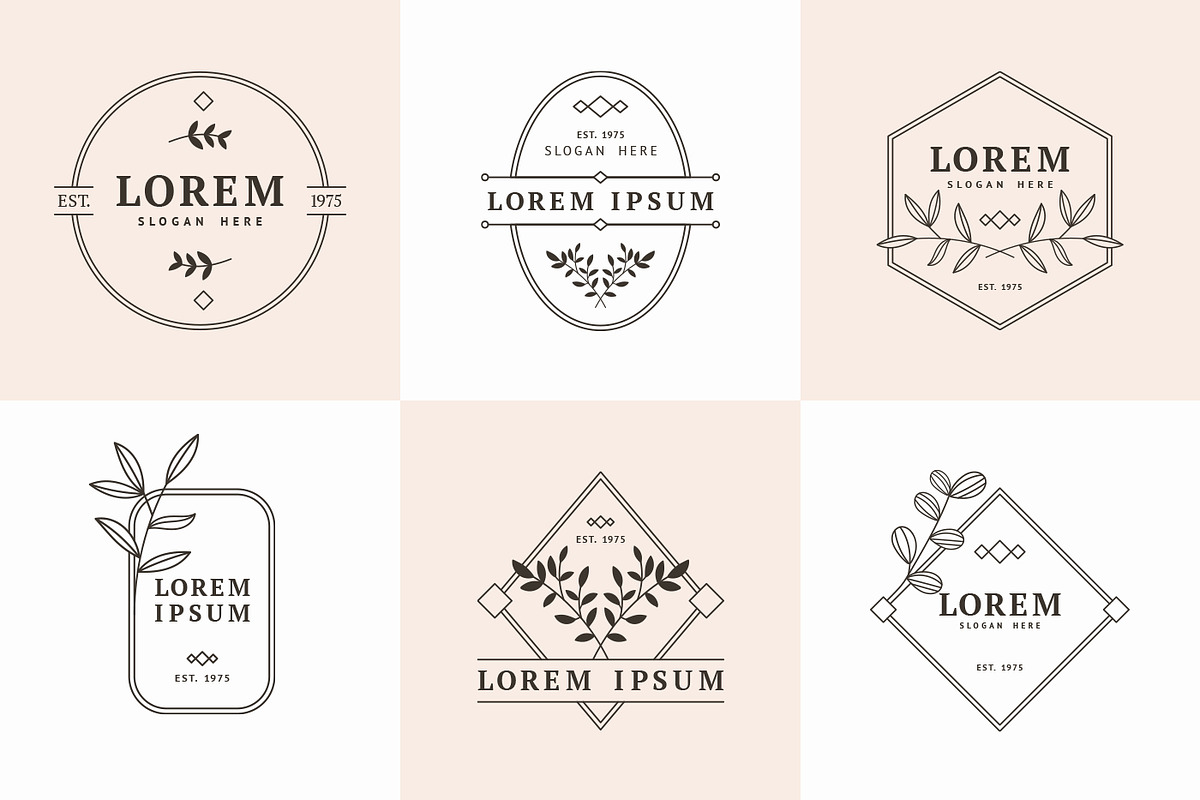 Modern & Minimalist Logo Templates, a Branding & Logo Template by P.F. Creative Lab (Photo 1 of 5)