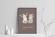 Boho Scandi Christmas CLIPART, a Decorative Illustration by ArtOLB (Thumbnail 5 of 8)