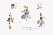 watercolor winter clipart set, a Decorative Illustration by Patishop Art (Thumbnail 4 of 10)
