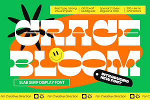 Grace Bloom Slab Serif Display Font, a Slab Serif Font by timelesstype.co