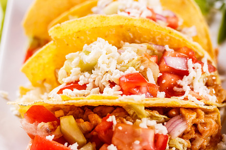 Tacos featuring cheese, chicken, and dinner preview 6