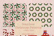Seamless Christmas Pattern, a Decorative Illustration by Oleksandra Illustrates (Thumbnail 1 of 9)