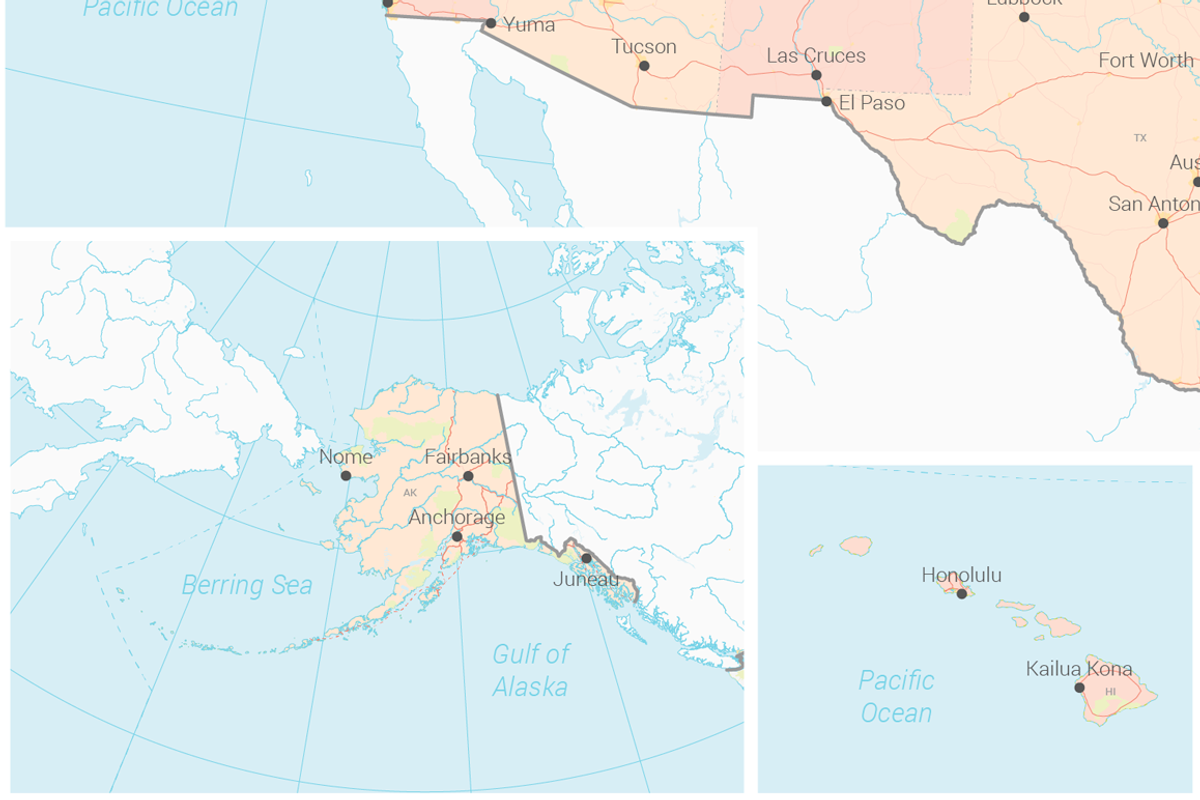 Map United States of America - Color, an Illustration by Vector Maps (Photo 4 of 4)