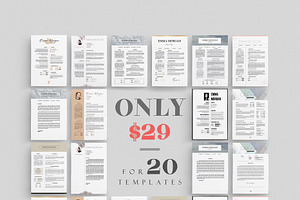 Simple Resume BUNDLE Template M