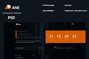 ANE Coming soon psd template, a Templates & Theme by Kayytechin Shop (Thumbnail 1 of 2)