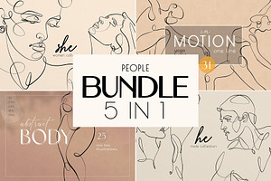 BUNDLE People Line Art