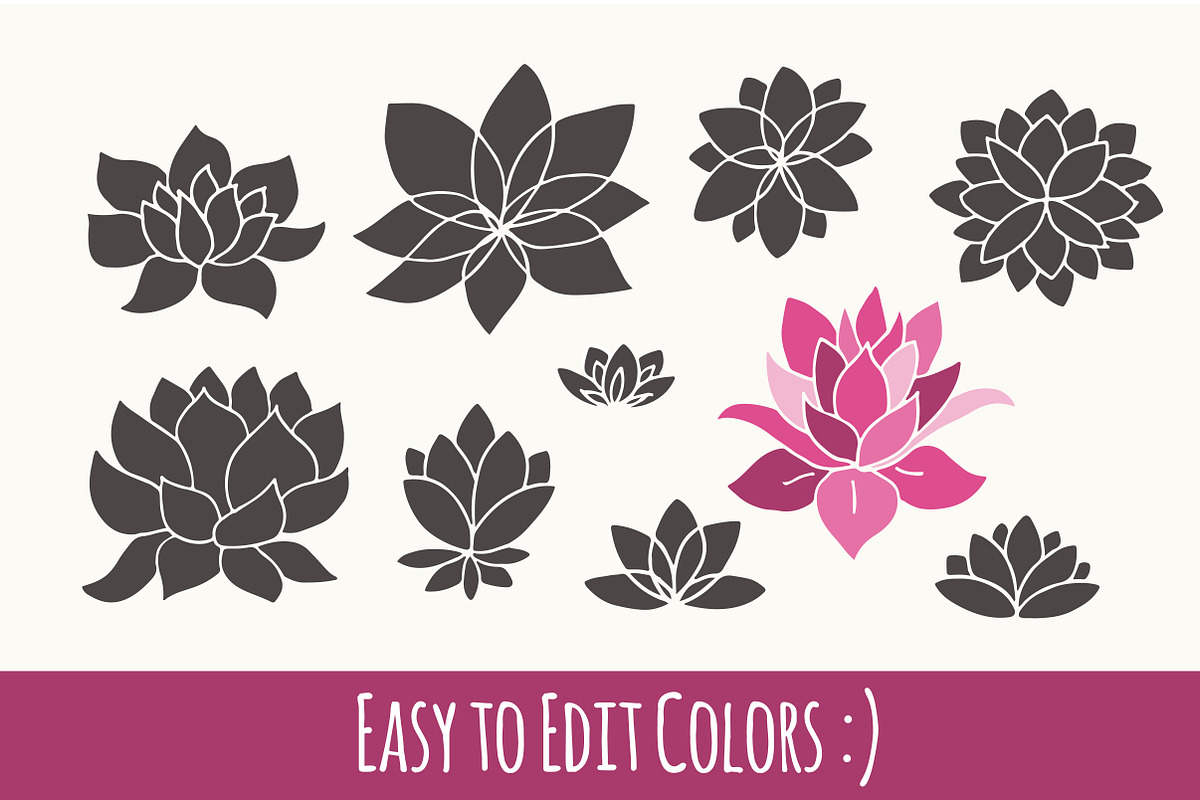 Yoga Phrases & Lotus Flowers Clipart, an Object Graphic by The Pen and Brush (Photo 4 of 5)
