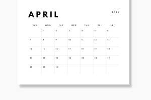 2025 Calendar Template Psd Canva