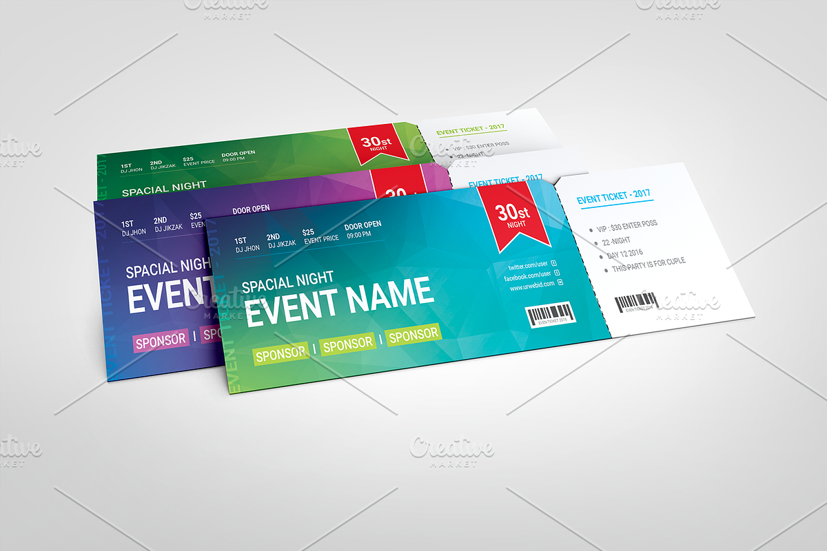 Event Ticket, an Invitation Template by GenerousArt