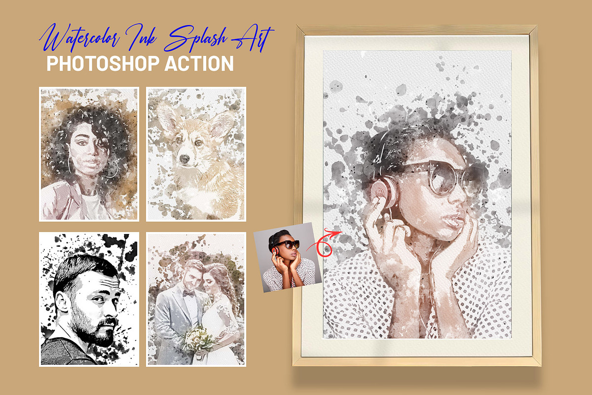 Ink Splash Art Photoshop Action, an Action Add-On by Photoshop Action (Photo 1 of 15)
