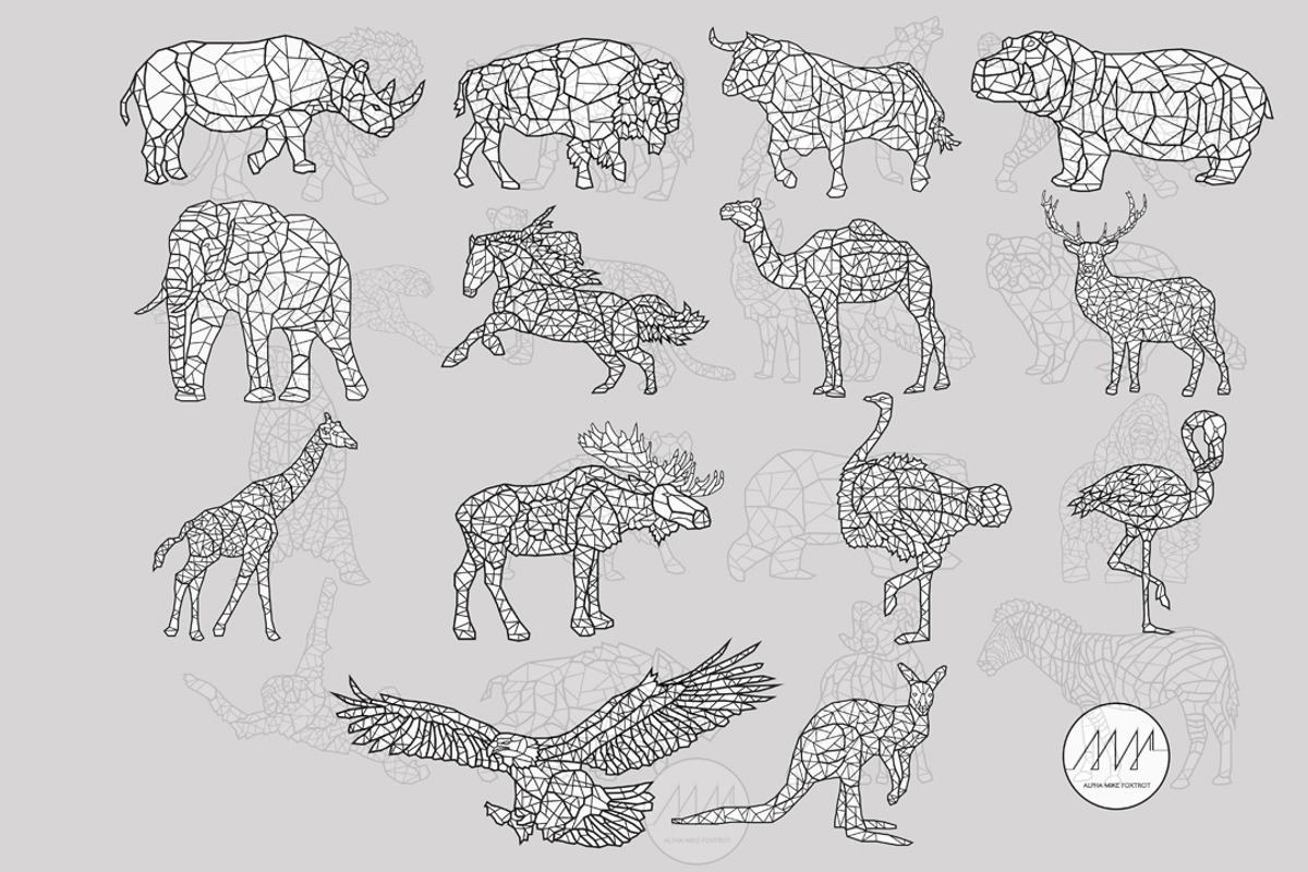 Geometric Animals Collection, an Animal Illustration by Alpha Mike Foxtrot (Photo 7 of 10)