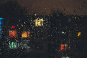 Abstract rain wet night background
