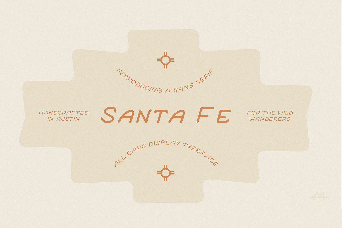 Santa Fe Display Font, a Sans Serif Font by MEG BURK CHOI (Photo 1 of 3)