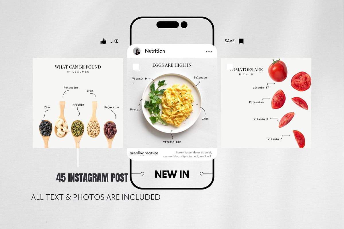 Nutrition Instagram Post Template, a Social Media Template by CreativeTempHub (Photo 2 of 7)
