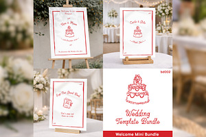 Wedding Welcome Bundle bd002, a Stationery Template by TyphoonStudio