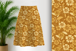 Golden Light Floral Seamless Pattern, a Pattern Graphic by Sharon Schwalbe