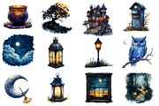 Halloween Night Clipart, an Illustration by Designworld (Thumbnail 3 of 5)