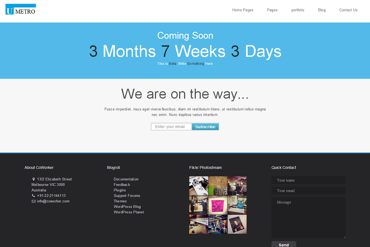 uMetro Multi Purpose Template, a Websites & App Template by uExel Web Design Shop (Photo 5 of 5)