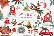 Christmas Holiday Vintage Collection, a Seasonal Illustration by Jenny Quince (Thumbnail 1 of 12)