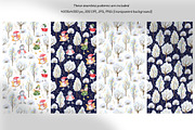 Snowmen Village Watercolor Clipart, an Illustration by Anna Druzhkova (Thumbnail 14 of 20)