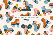 Retro Roller Skates Seamless Pattern, a Pattern Graphic by HonestiesPrintS (Thumbnail 1 of 4)