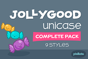 JollyGood Unicase Complete, a Font by Letradora (Thumbnail 1 of 6)