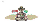 Happy Farmer, a Work Illustration by Countryside life (Thumbnail 6 of 16)