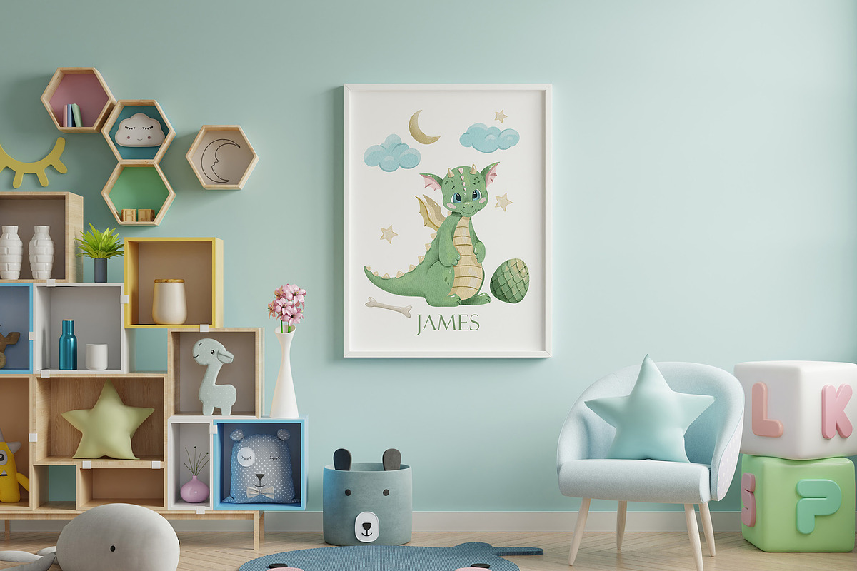 Dragons Watercolor Clipart, an Animal Illustration by ArtGiftsStudio (Photo 5 of 6)