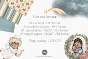 Watercolor Christmas clip part, a Seasonal Illustration by Tita Creative Studio (Thumbnail 6 of 6)