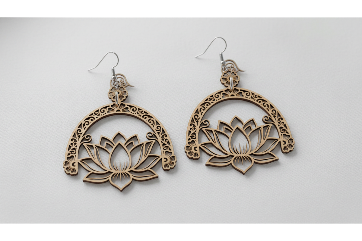 Floral Drop Earring SVGs, a Graphic by musafir_fashion (Photo 11 of 11)