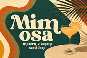 Mimosa - Modern Retro Typeface, a Sans Serif Font by HipFonts (Thumbnail 1 of 7)