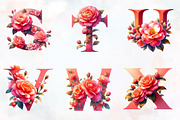 Floral Alphabet Sublimation PNG, an Illustration by RobertsArt (Thumbnail 5 of 7)