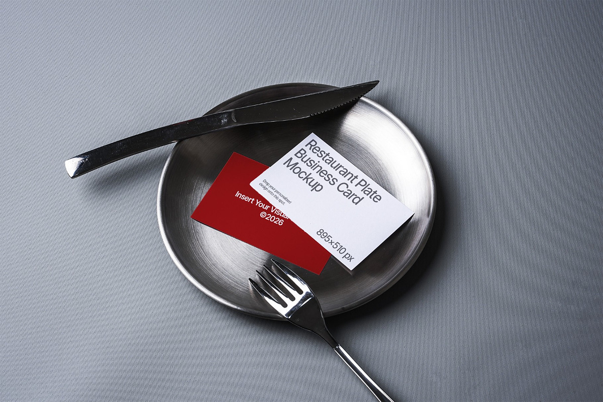 Restaurant Business Card Mockup, a Product Mockup by graphicook (Photo 2 of 4)