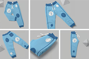 Kids Jogger Pants Mockups, a Bottom Mockup by megostudi0