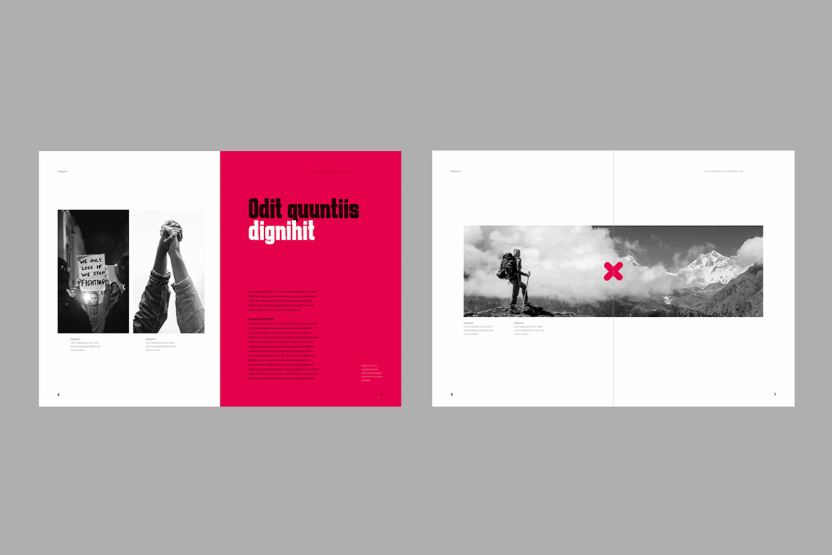 Modern A4 Magazine Template, a Print Template by McLittle Stock (Photo 3 of 5)