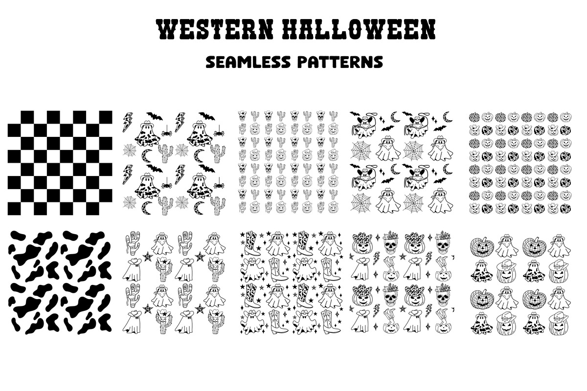 Western Halloween Clipart & Patterns, a Graphic by Brush Lab (Photo 6 of 7)