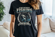 A Day Without Fishing T-shirt Design, an Illustration by Crafts Bundle (Thumbnail 1 of 5)