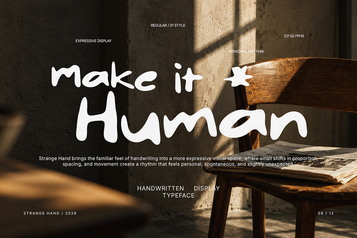 Strange Hand — Handwritten Font, a Handwritten Font by Hasbi Creative (Photo 9 of 12)