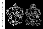 Lord Ganesha Line Art Bundle, an Object Graphic by nandinigraphics (Thumbnail 6 of 7)