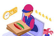 Online Internet Shopping Delivery, a Food Illustration by TAlex (Thumbnail 4 of 6)