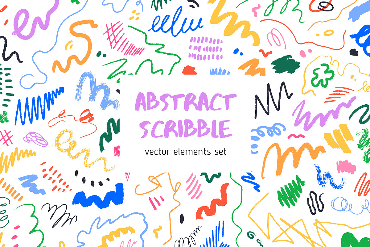 Abstract, doodle scribbles set, a Decorative Illustration by Good Studio (Photo 1 of 5)